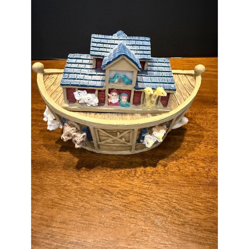 Vintage DaySpring KJV Noah's Ark Promise Box Trinket Box With Cards 1998